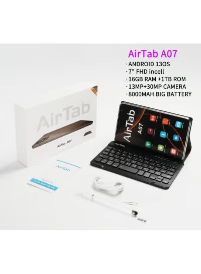 AIR TAB A07 7-Inch Android 13 Tablet | 16GB RAM + 1TB Storage | 30MP Dual Camera | 8000mAh Battery | WiFi Tablet with Keyboard & Stylus | Fast Processor for Work, Study & Entertainment - Image 4